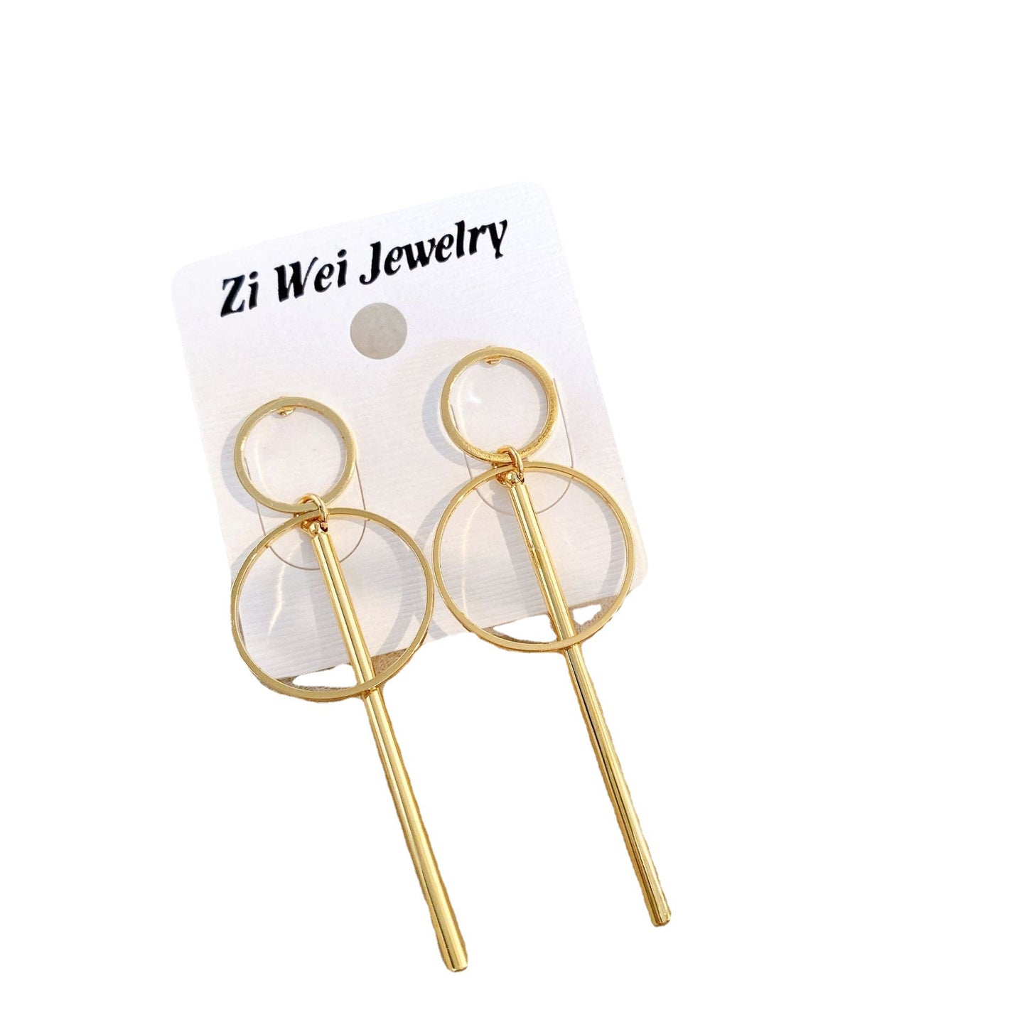 Geometric Hollow Circle Drop Earrings