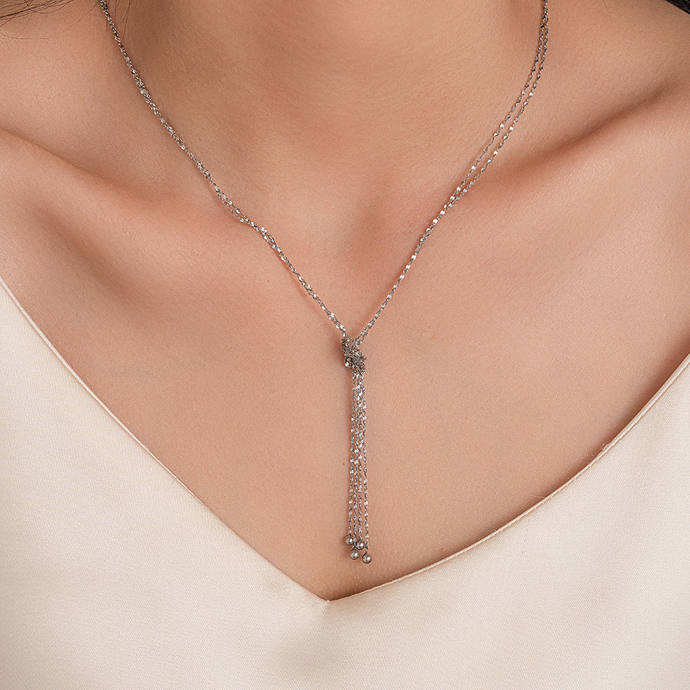 Titanium Steel Multi-layer Knot Necklace