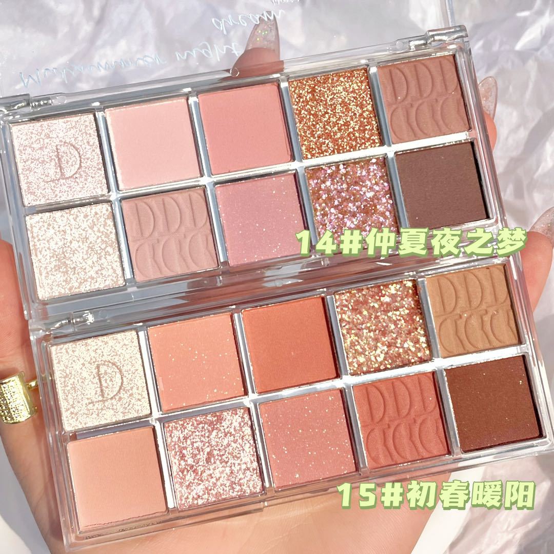 Paleta de sombras de ojos de 10 colores