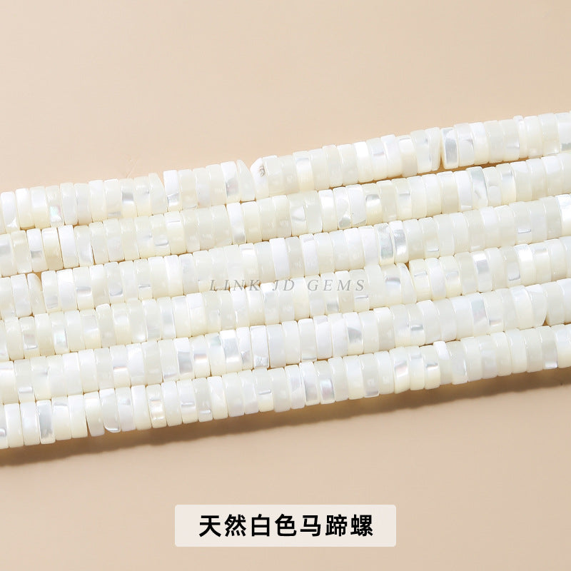 2 * 6Mm multi-color horseshoe snail shell right angle round piece loose beads