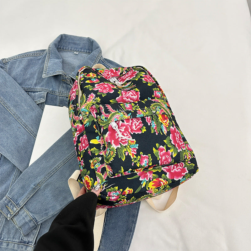 Northeast big flower tote bag