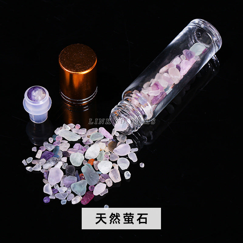 10Ml natural stone crystal ball gravel essential oil bottle