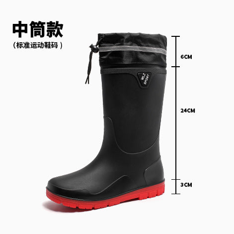 Rain shoes men's non-slip, wear-resistant and waterproof