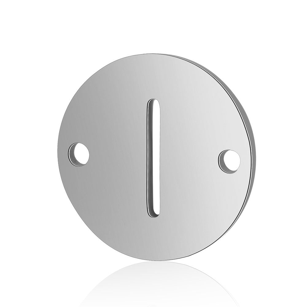 20 pcs/package steel color 26 letters titanium steel fittings