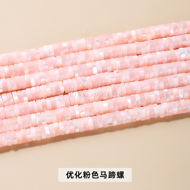 2 * 6Mm multi-color horseshoe snail shell right angle round piece loose beads