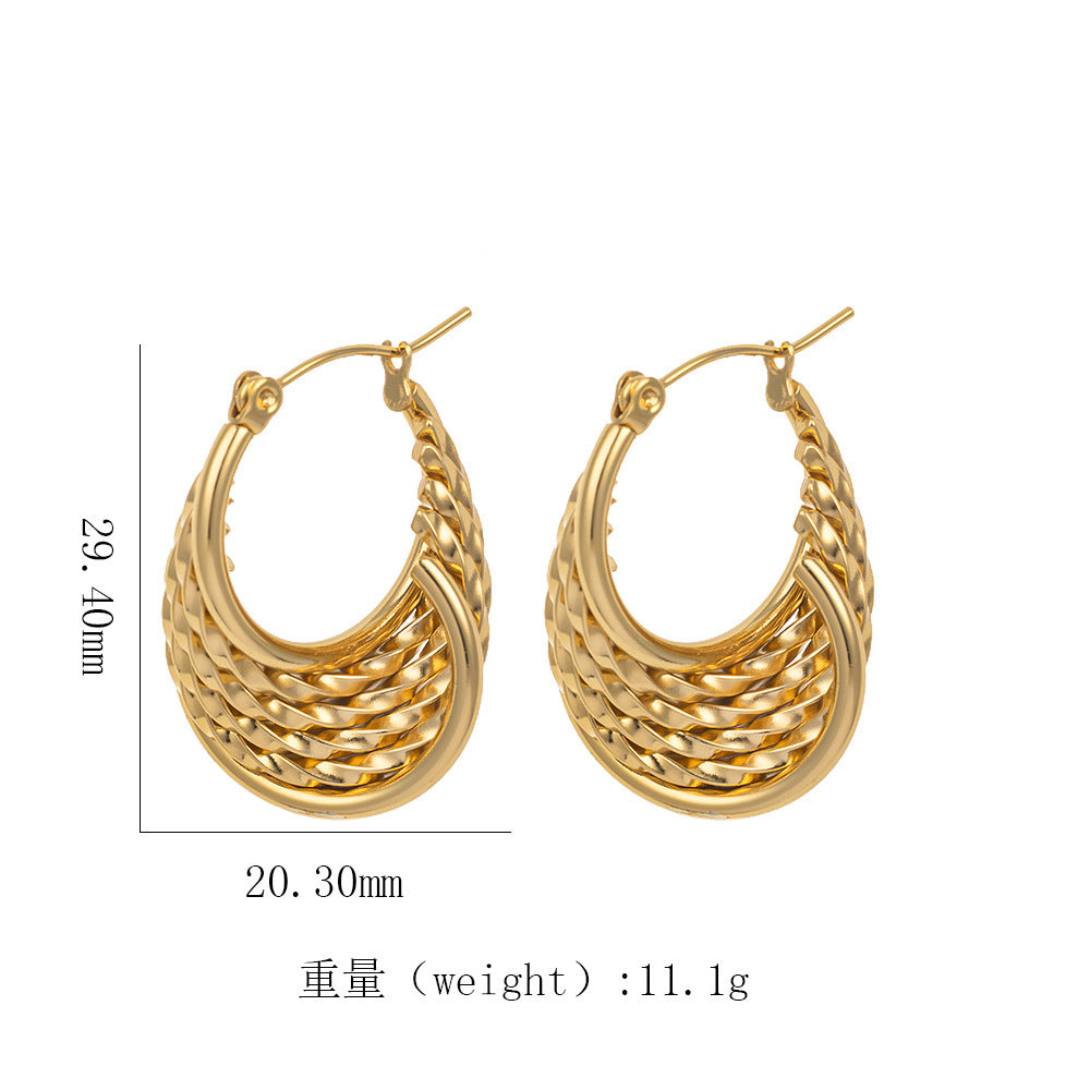Hollow Love Wheat Ear Earrings