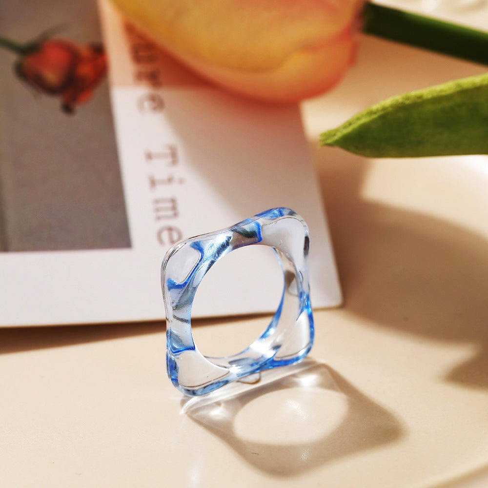 Macaron Rhombus Stacking Ring