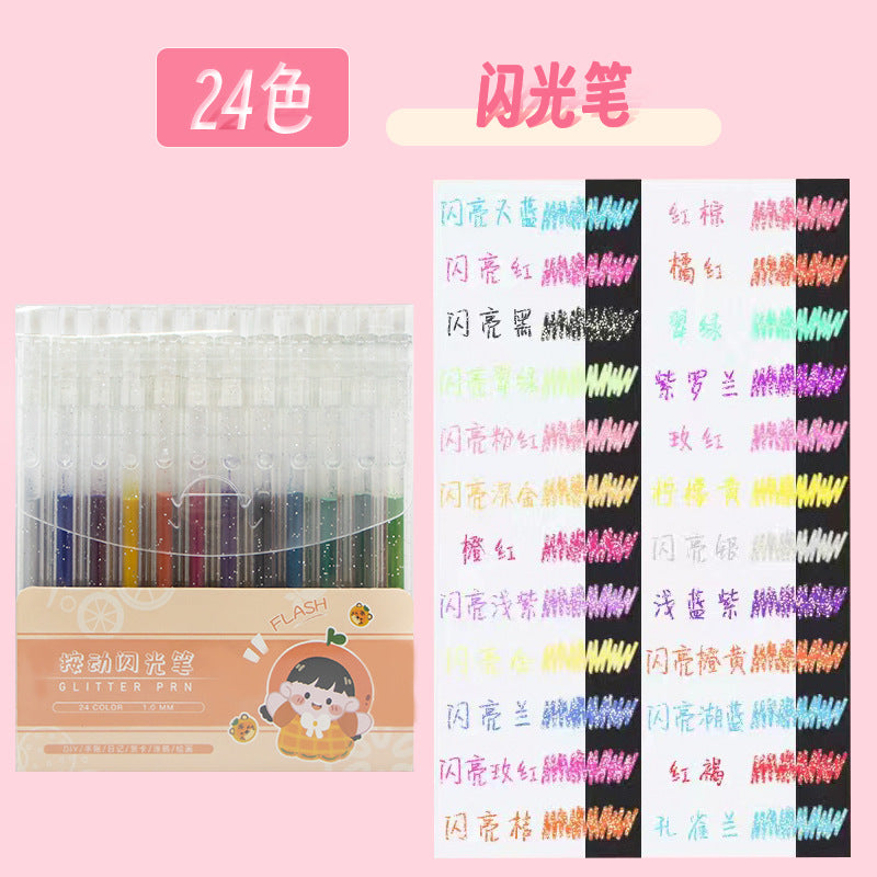 Push color flash pen
