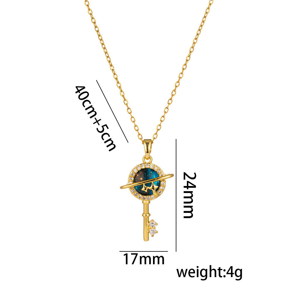 Collar de acero inoxidable, Bestseller transfronterizo Cosmic Key