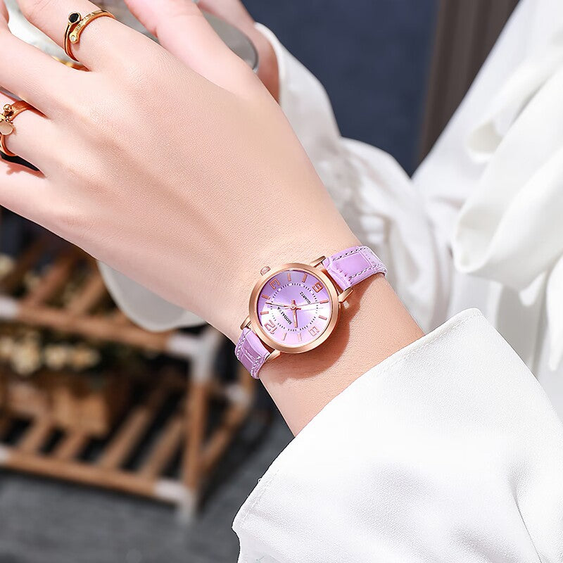 Reloj minimalista luminoso popular para mujer con transmisión en vivo