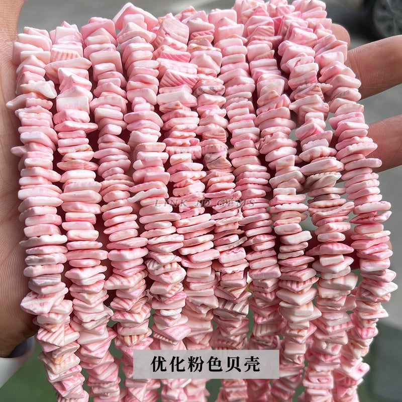 Cuentas espaciadoras cuadradas de concha de color