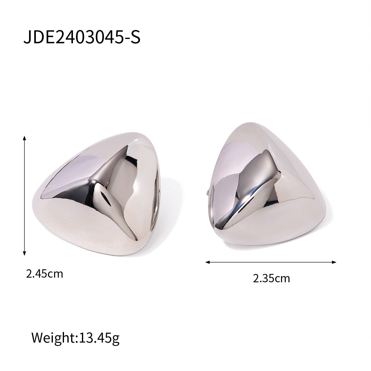 3D triangle earrings