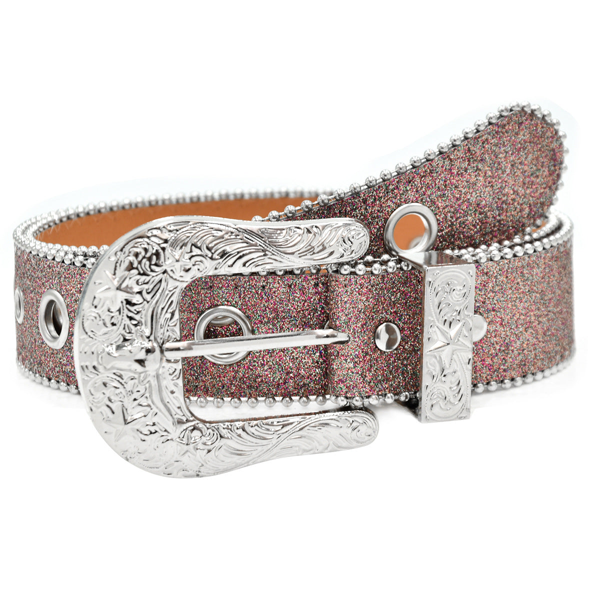 Rhinestone belt female ins wind wide belt