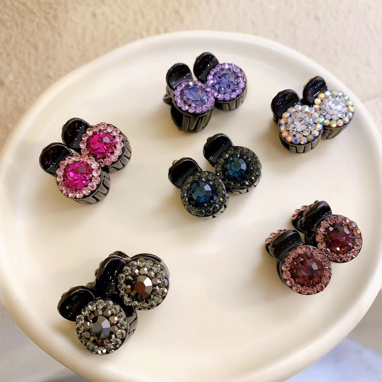 Pinza para el pelo con diamantes de imitación de lujo de Corea