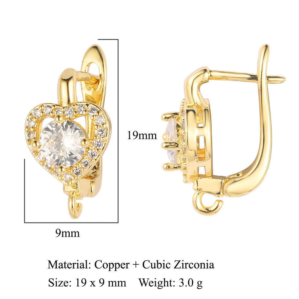 Round shell women's ear buckle