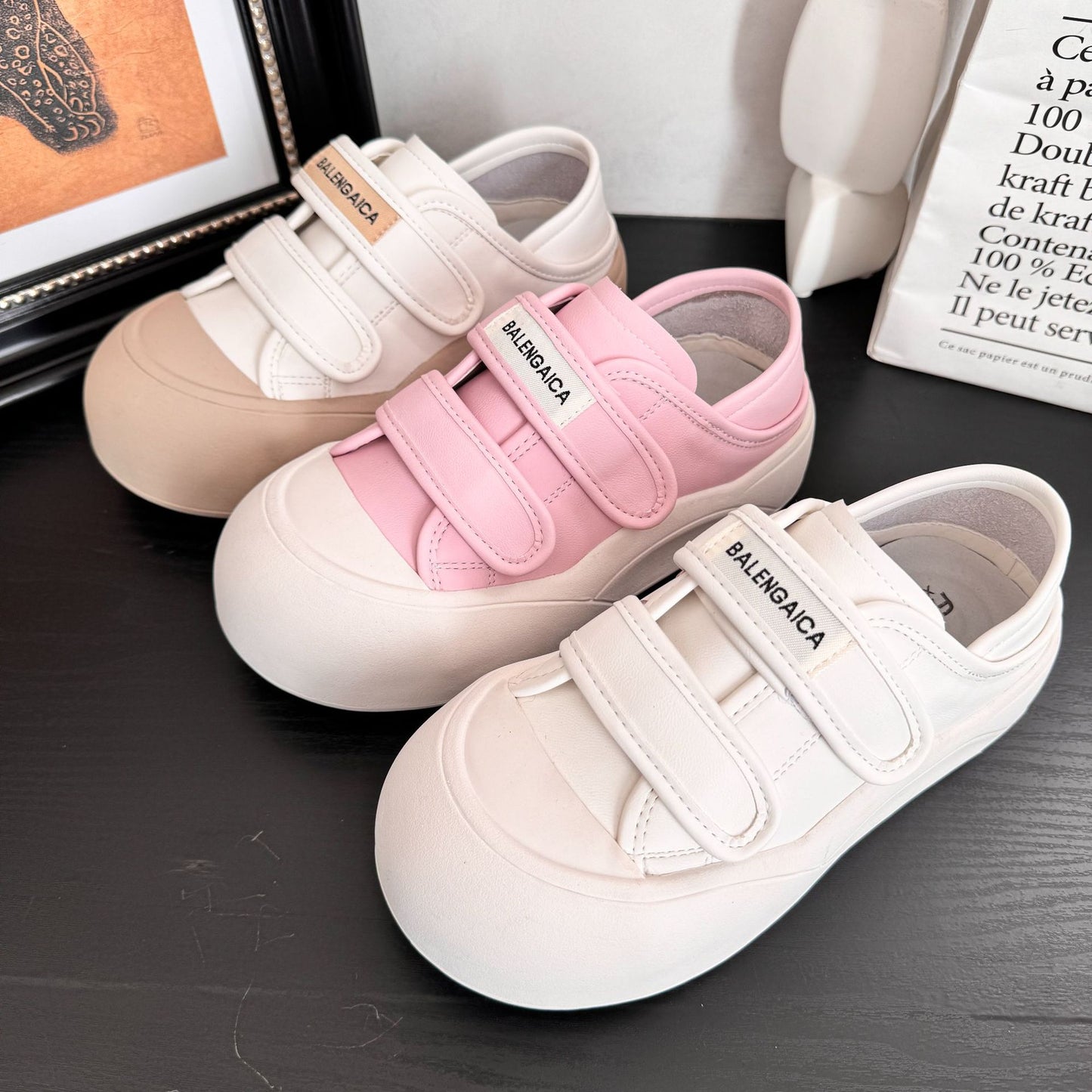 Velcro thick sole women's soft sole shoes