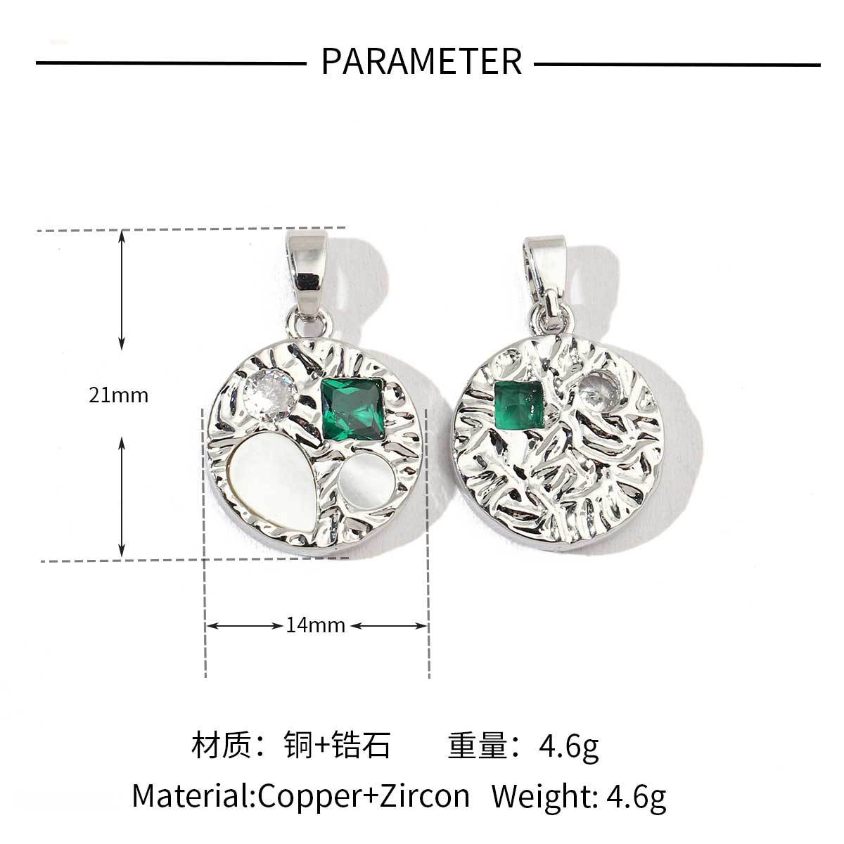 18k bag Venus star copper zircon shell pendant.