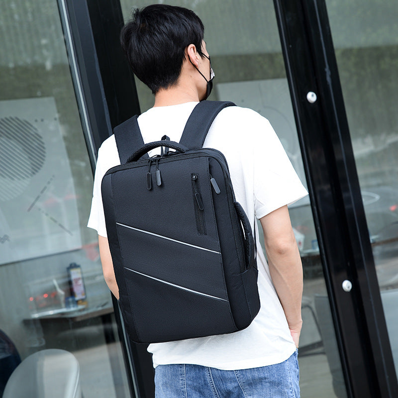 Solid color large capacity waterproof computer bag