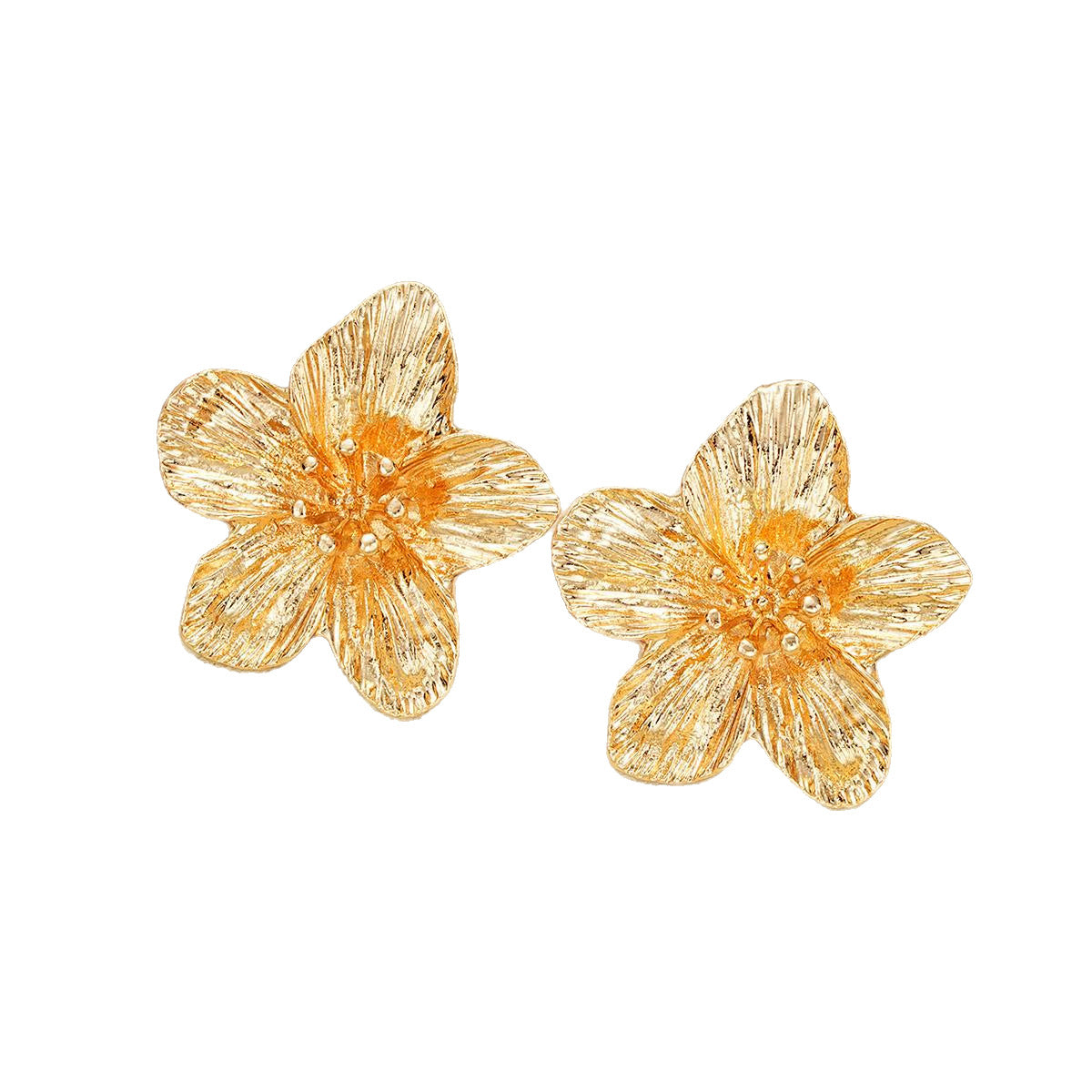 Exaggerated Flower Stud Earrings