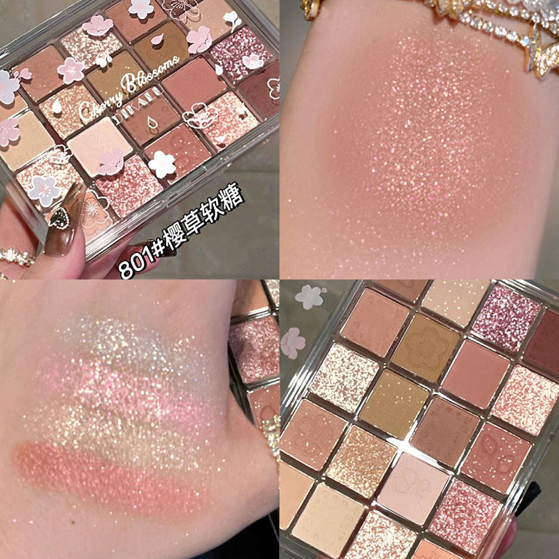 Paleta de sombras de ojos Sakura Dance de 20 colores
