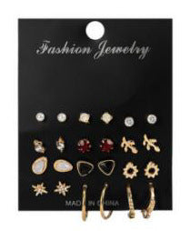 Pendientes de diamantes triangulares con forma de corazón de cristal