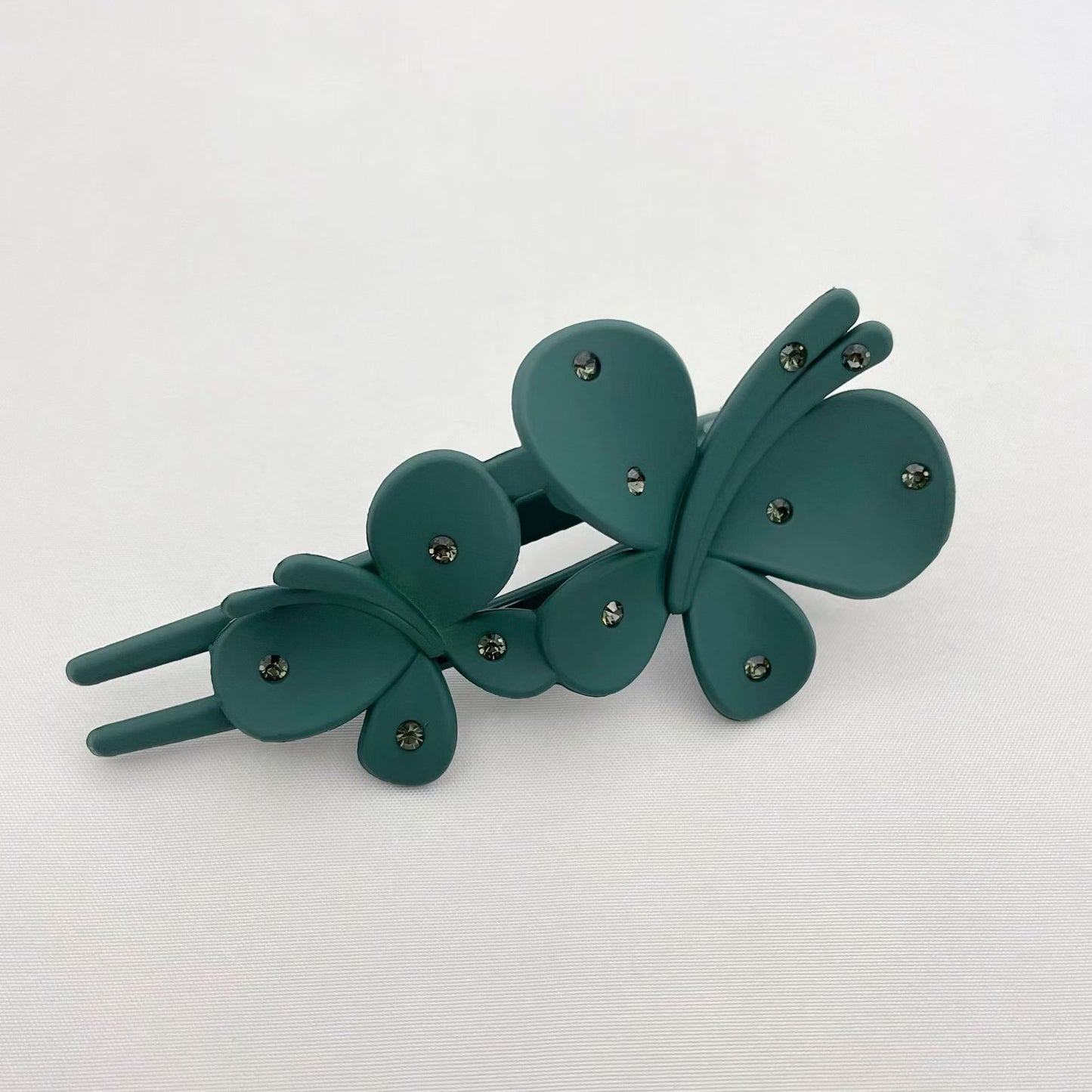 Frosted Rhinestone Flower Hairpin Female