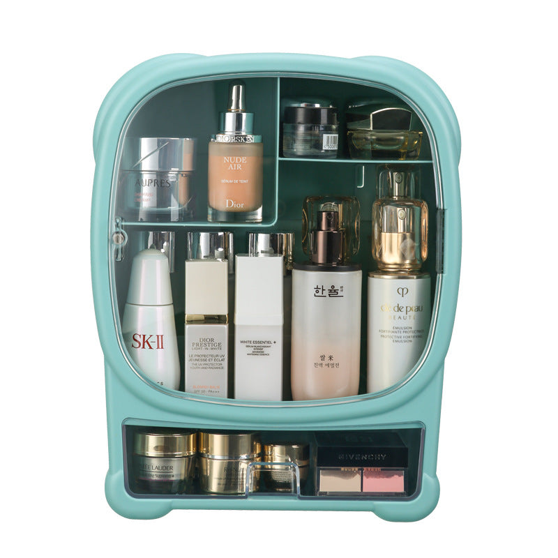 Organizador de maquillaje de gran capacidad para montaje en pared