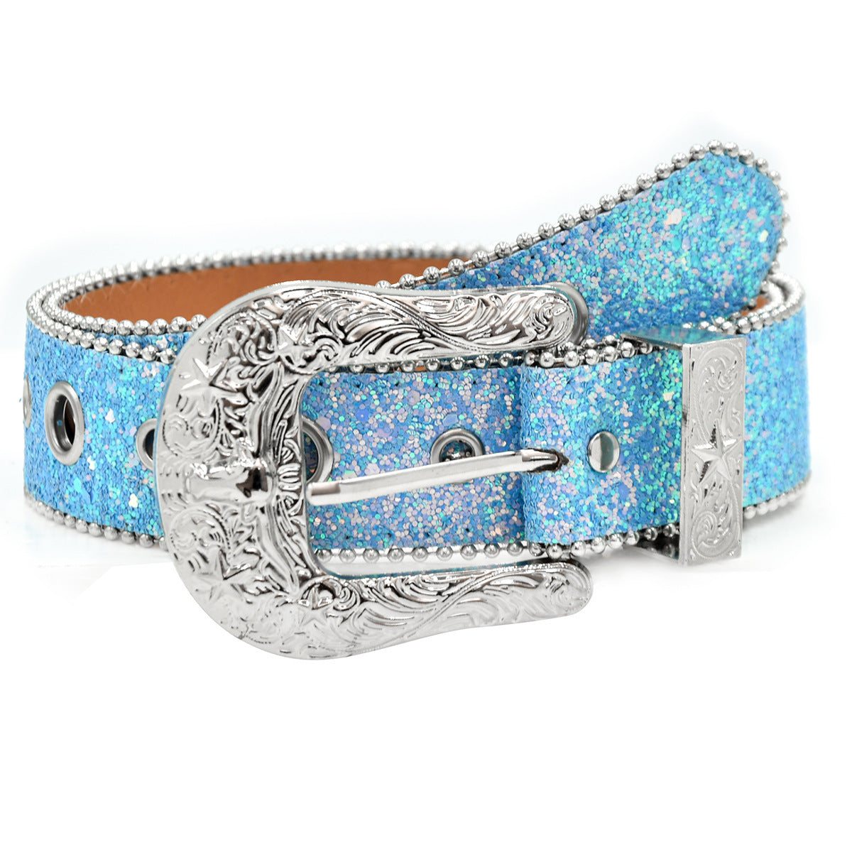 Rhinestone belt female ins wind wide belt