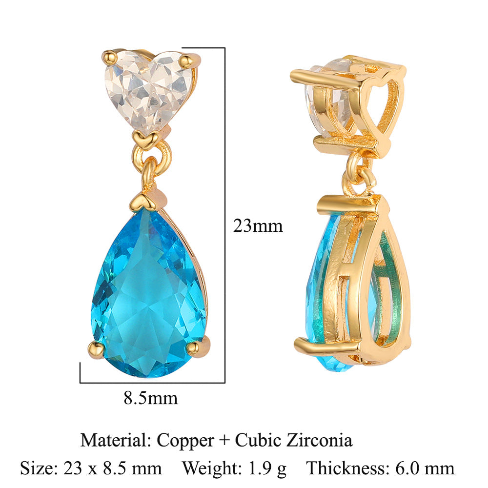 Water drop oval square imitation jade gemstone necklace pendant