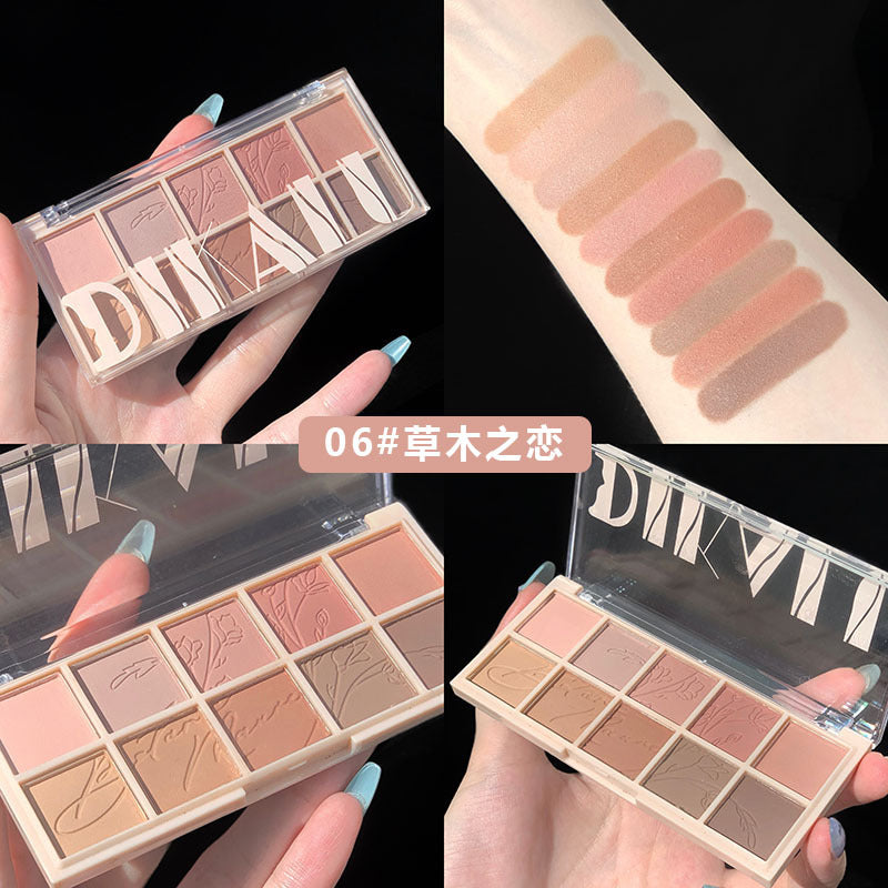Paleta de sombras de ojos de 10 colores