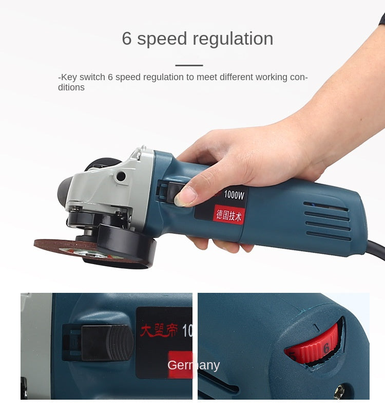 Variable Speed Angle Grinder High-Power Cutting Polisher