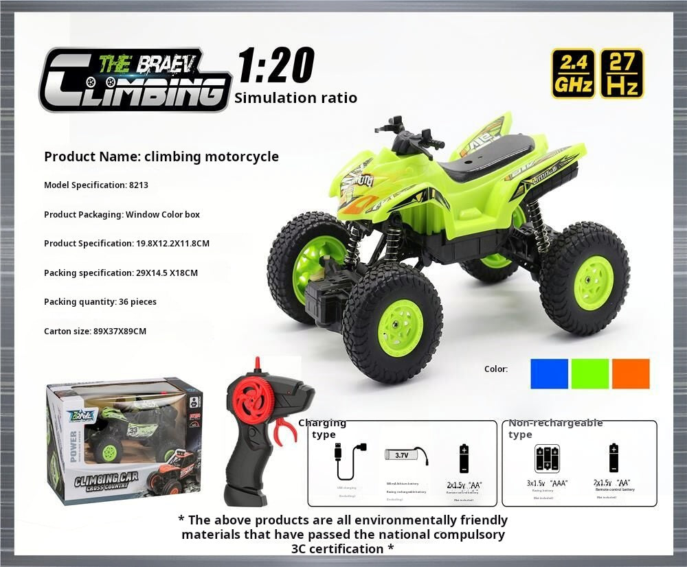 Coche y motocicleta con Control remoto recargable: deriva de alta velocidad, carreras eléctricas para niños y vehículos todoterreno de juguete