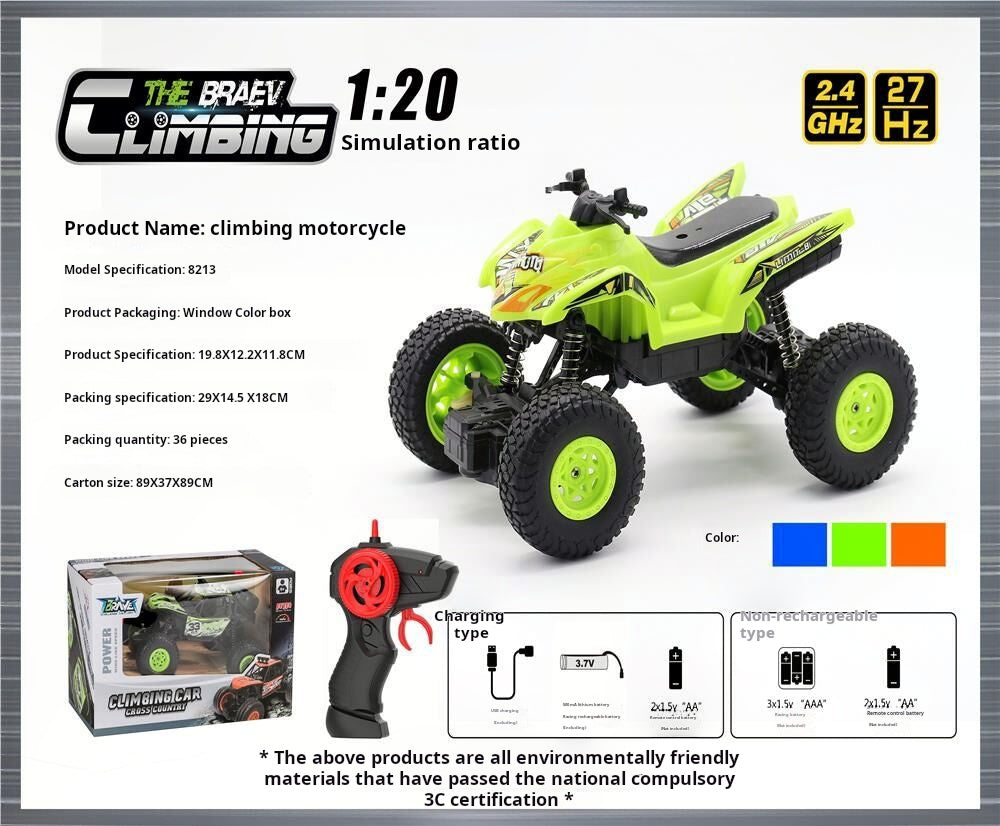 Coche y motocicleta con Control remoto recargable: deriva de alta velocidad, carreras eléctricas para niños y vehículos todoterreno de juguete