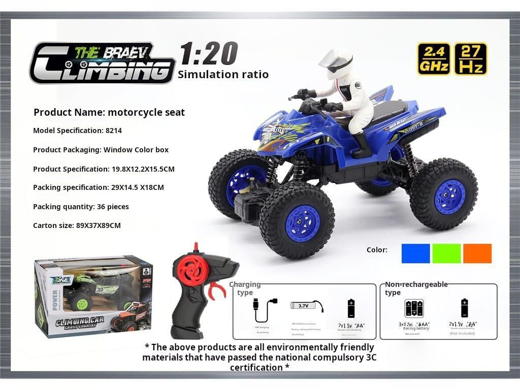 Coche y motocicleta con Control remoto recargable: deriva de alta velocidad, carreras eléctricas para niños y vehículos todoterreno de juguete