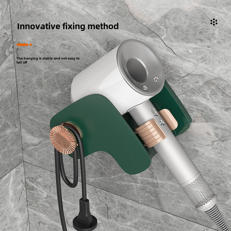 Wall-mounted hair dryer holder