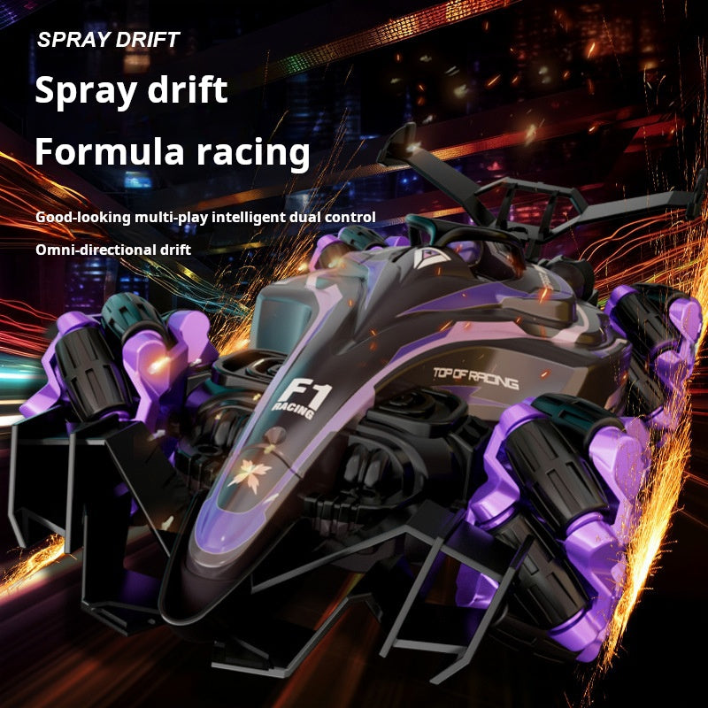 Coche de deriva con control remoto y juguete duradero 4WD F1 de alta velocidad en aerosol