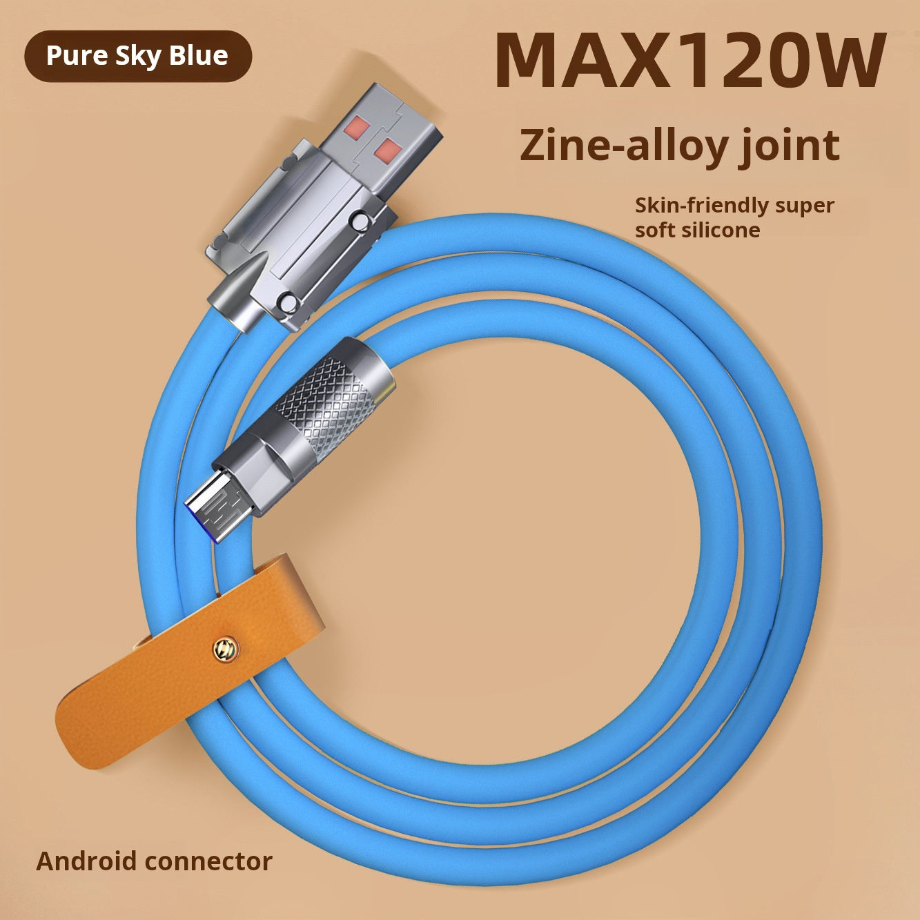 TPE Silicone USB Cable for Type-C, Android, iOS