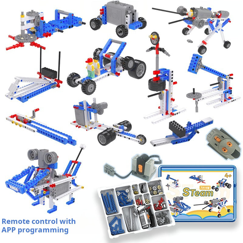 Kit de robot de programación, bloques de construcción educativos 9686, tutorial de ensamblaje de engranajes de motor electrónico