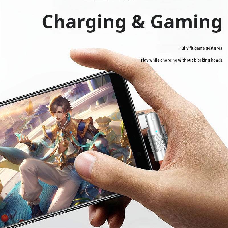 Cable de carga rápida tipo C de aleación de zinc giratorio de 180°