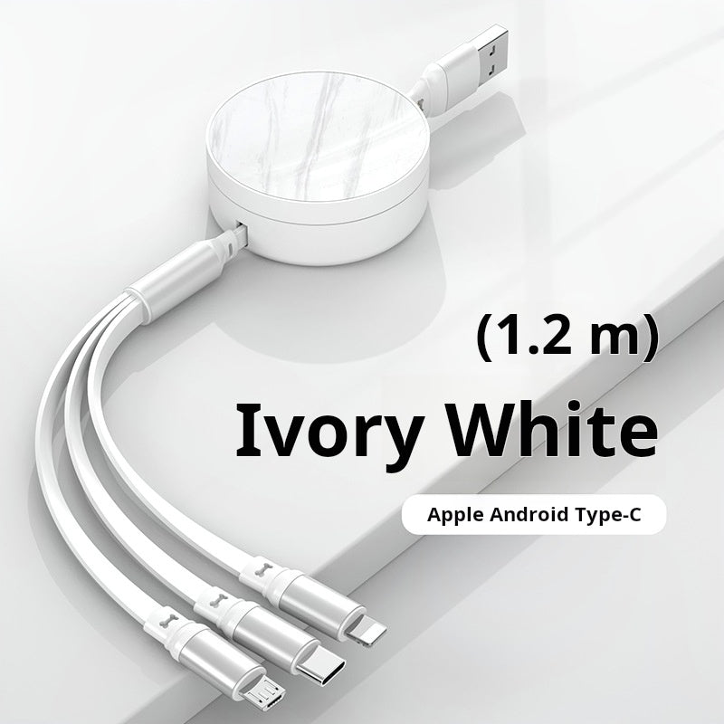 One to three fast charging cable double pull type 66w high current
