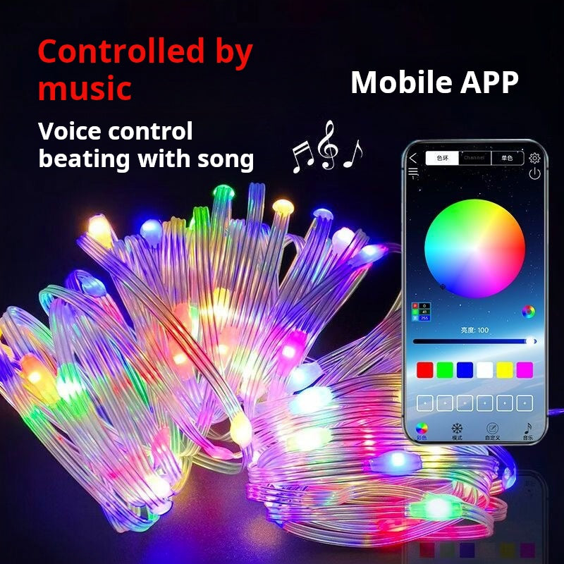 USB Bluetooth APP control LED colorful leather curtain light灯