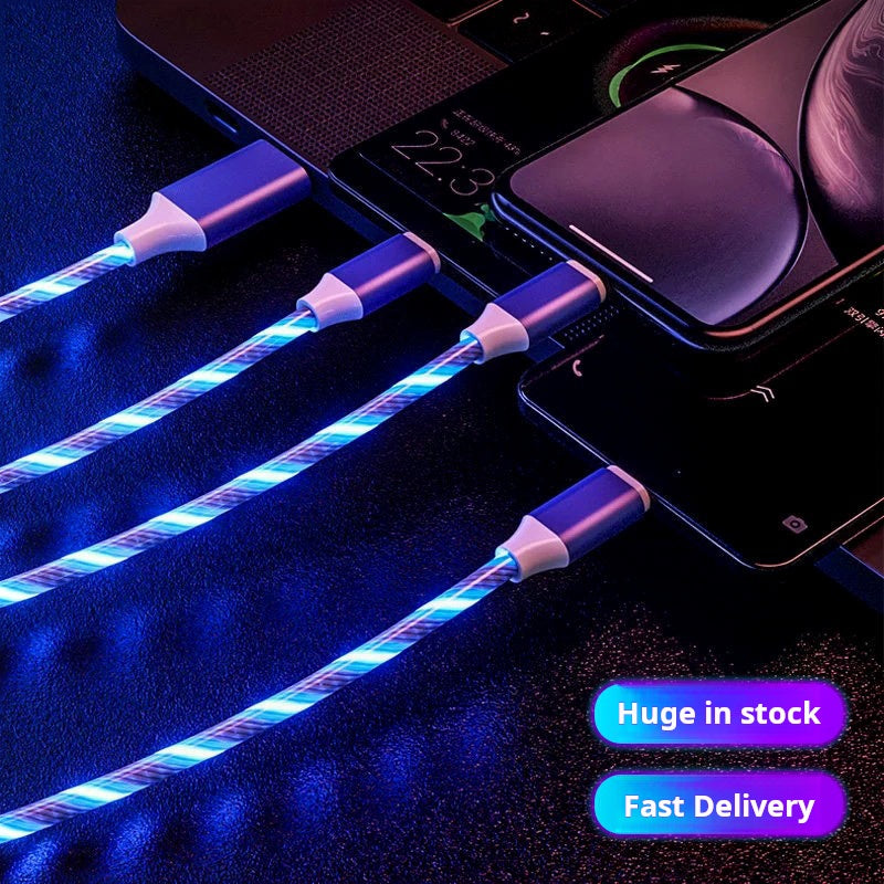 66W Fast Charge Data Cable with LED Light