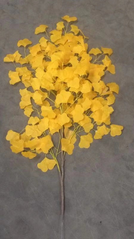 Simulation yellow ginkgo leaves