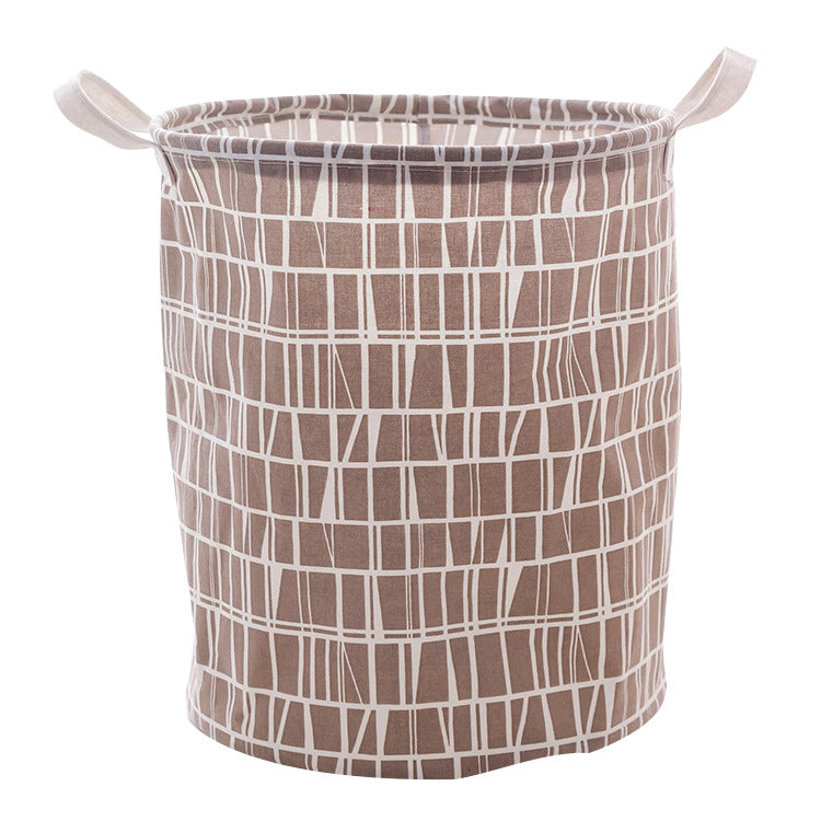 Foldable Waterproof Laundry Basket (Cotton Linen)