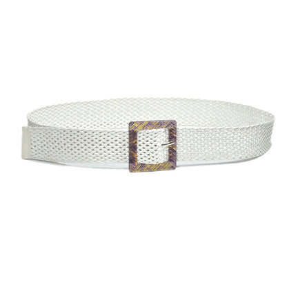 Pin buckle braided belt women