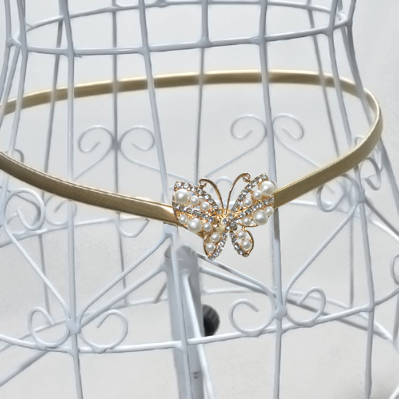 Butterfly decorative elastic waist chain