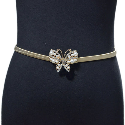 Butterfly decorative elastic waist chain