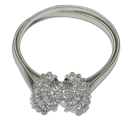 Flower bottom bow decorative waist chain