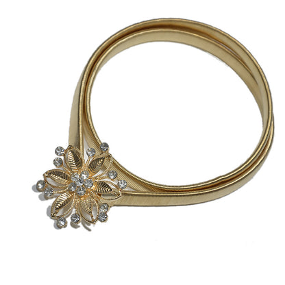 Flower bottom bow decorative waist chain