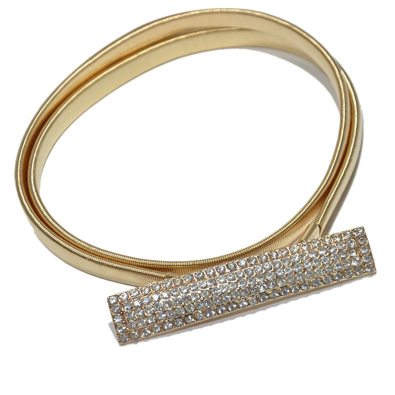 Sweet peacock trim waist chain